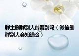 群主刪群別人能看到嗎（微信刪群別人會(huì)知道么）
