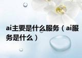 ai主要是什么服務（ai服務是什么）