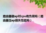 路由器做ap對cpu有負(fù)荷嗎（路由器當(dāng)ap損失性能嗎）