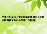 蘋果手機系統(tǒng)不更新會影響使用嗎（蘋果手機更新了會不會造成什么影響）