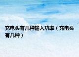 充電頭有幾種輸入功率（充電頭有幾種）