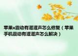 蘋果x震動有滋滋聲怎么修復（蘋果手機震動有滋滋聲怎么解決）