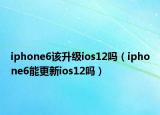 iphone6該升級ios12嗎（iphone6能更新ios12嗎）