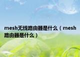 mesh無線路由器是什么（mesh路由器是什么）