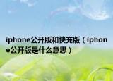 iphone公開版和快充版（iphone公開版是什么意思）