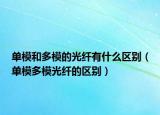 單模和多模的光纖有什么區(qū)別（單模多模光纖的區(qū)別）