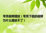 夸克視頻播放（夸克下載的視頻為什么播放不了）
