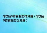 華為g9青春版怎樣分屏（華為g9青春版怎么分屏）