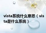vista系統(tǒng)什么意思（vista是什么系統(tǒng)）