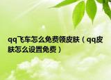 qq飛車怎么免費(fèi)領(lǐng)皮膚（qq皮膚怎么設(shè)置免費(fèi)）