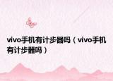 vivo手機(jī)有計(jì)步器嗎（vivo手機(jī)有計(jì)步器嗎）