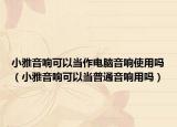 小雅音響可以當(dāng)作電腦音響使用嗎（小雅音響可以當(dāng)普通音響用嗎）