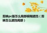 剪映pc版怎么局部模糊遮擋（剪映怎么遮擋局部）