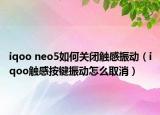 iqoo neo5如何關(guān)閉觸感振動（iqoo觸感按鍵振動怎么取消）