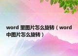 word 里圖片怎么旋轉(zhuǎn)（word中圖片怎么旋轉(zhuǎn)）