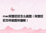 mac阿里旺旺怎么截圖（阿里旺旺怎樣截圖快捷鍵）