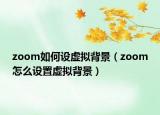 zoom如何設(shè)虛擬背景（zoom怎么設(shè)置虛擬背景）