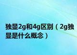獨顯2g和4g區(qū)別（2g獨顯是什么概念）