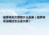 哈羅單車欠費(fèi)有什么后果（哈羅單車沒用過怎么會(huì)欠費(fèi)）