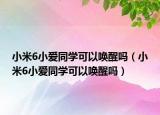 小米6小愛同學可以喚醒嗎（小米6小愛同學可以喚醒嗎）