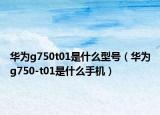 華為g750t01是什么型號(hào)（華為g750-t01是什么手機(jī)）