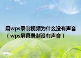 用wps錄制視頻為什么沒有聲音（wps屏幕錄制沒有聲音）
