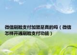 微信刷臉支付加盟是真的嗎（微信怎樣開通刷臉支付功能）