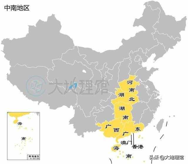 一組地圖看中國六個地理大區(qū)：華北東北華東中南西南西北