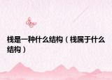 棧是一種什么結(jié)構(gòu)（棧屬于什么結(jié)構(gòu)）