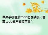 蘋果手機(jī)番茄todo怎么鎖機(jī)（番茄todo能不能鎖蘋果）