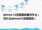 iphone 11沒有震動(dòng)是為什么（為什么iphone11沒有震動(dòng)）