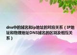 dns中的域名和ip地址的對應(yīng)關(guān)系（IP地址和物理地址DNS域名的區(qū)別及相互關(guān)系）