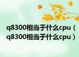 q8300相當(dāng)于什么cpu（q8300相當(dāng)于什么cpu）