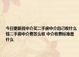 今日更新找中介買二手房中介自己收什么錢二手房中介費怎么收 中介收費標準是什么