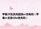 蘋果20瓦快充能給xr充電嗎（蘋果xr支持18w快充嗎）
