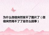 為什么微信突然發(fā)不了圖片了（微信突然用不了了是怎么回事）