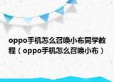 oppo手機怎么召喚小布同學教程（oppo手機怎么召喚小布）