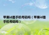 蘋果id是手機(jī)號(hào)碼嗎（蘋果id是手機(jī)號(hào)碼嗎）