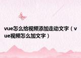 vue怎么給視頻添加走動文字（vue視頻怎么加文字）