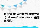 microsoft windows xp是什么（microsoft windows xp是什么系統(tǒng)）