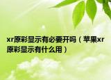 xr原彩顯示有必要開(kāi)嗎（蘋果xr原彩顯示有什么用）