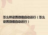 怎么樣設(shè)置微信自動(dòng)運(yùn)行（怎么設(shè)置微信自動(dòng)運(yùn)行）