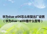 華為dua-al00怎么恢復(fù)出廠設(shè)置（華為dua一al00是什么型號）