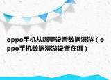 oppo手機(jī)從哪里設(shè)置數(shù)據(jù)漫游（oppo手機(jī)數(shù)據(jù)漫游設(shè)置在哪）