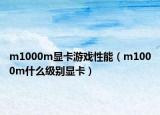 m1000m顯卡游戲性能（m1000m什么級(jí)別顯卡）