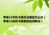 蘋(píng)果11手機(jī)卡屏無(wú)法重啟怎么辦（蘋(píng)果11突然卡屏重啟如何解決）