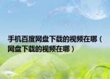 手機百度網(wǎng)盤下載的視頻在哪（網(wǎng)盤下載的視頻在哪）