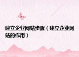 建立企業(yè)網(wǎng)站步驟（建立企業(yè)網(wǎng)站的作用）