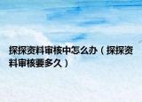 探探資料審核中怎么辦（探探資料審核要多久）