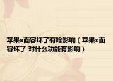 蘋(píng)果x面容壞了有啥影響（蘋(píng)果x面容壞了 對(duì)什么功能有影響）